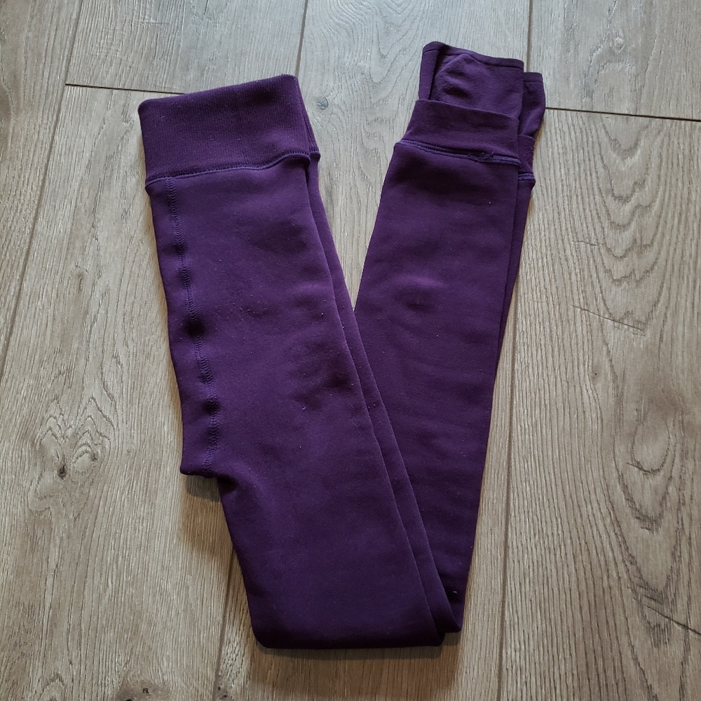 DONATED// Dark purple fleece lined leggings - Picture 4 of 7
